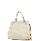 グッチ デイリー バンブー ハンドバッグ ショルダーバッグ 2WAY 370831 ホワイト レザー レディース GUCCI 【中古】
